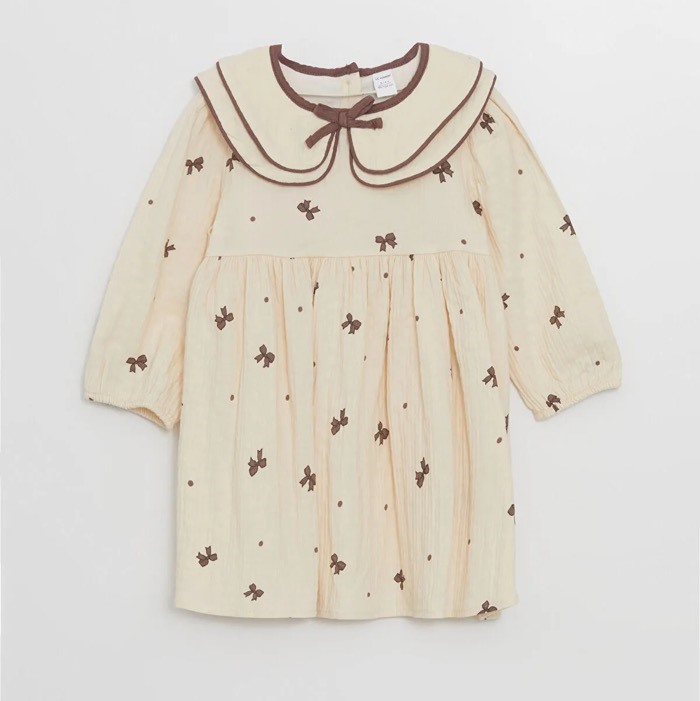 پیراهن دخترانه پاپیون السیوایکیکی 👧🏻