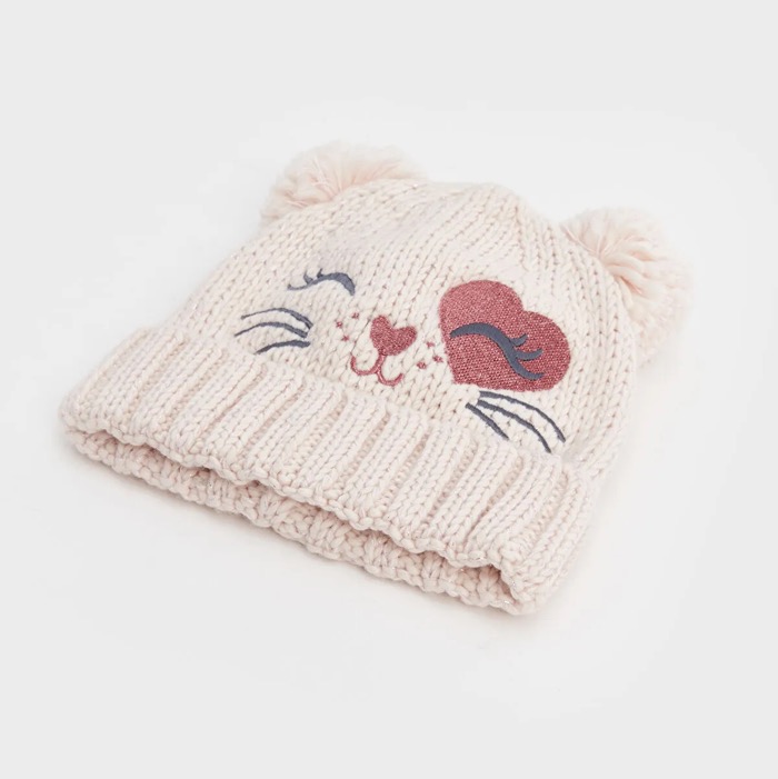 کلاه بافت پیشی قلبی السی😍