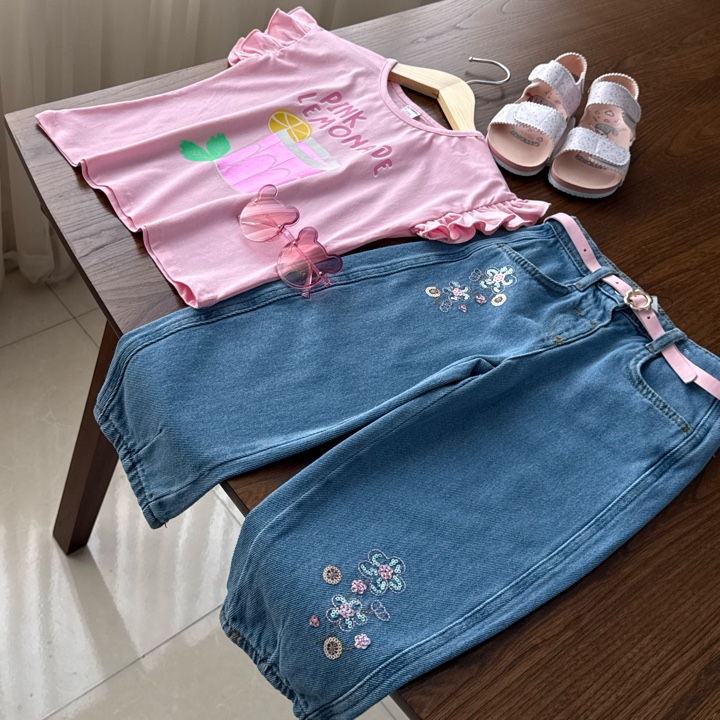 جین+کمربند السی ترک💓