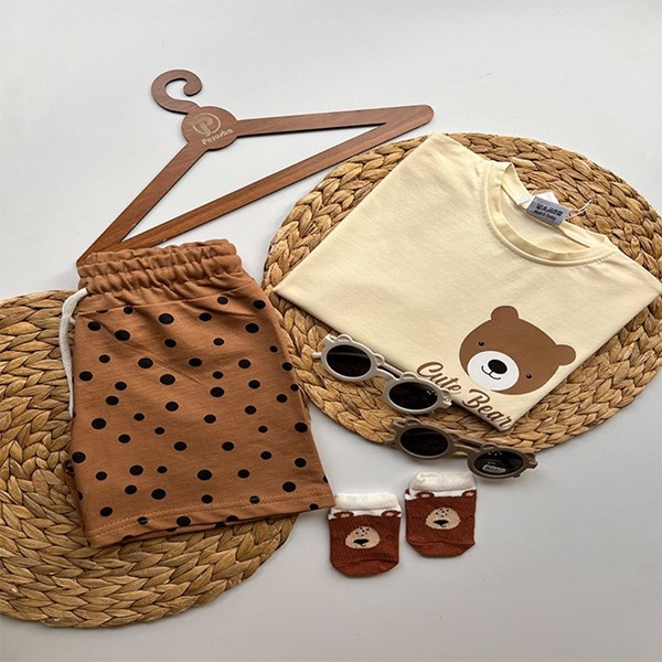 ست تیشرت شلوارک مدل خرسی