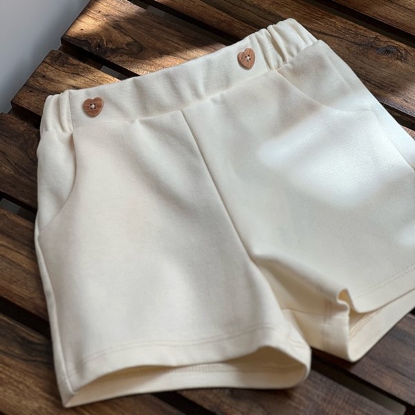 شلوارک کرم رنگ دخترانه السی