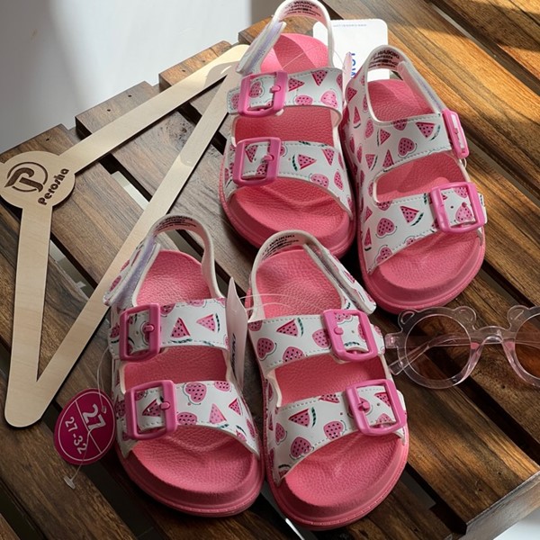 صندل دخترانه قلب هندونه ای🩷🍉