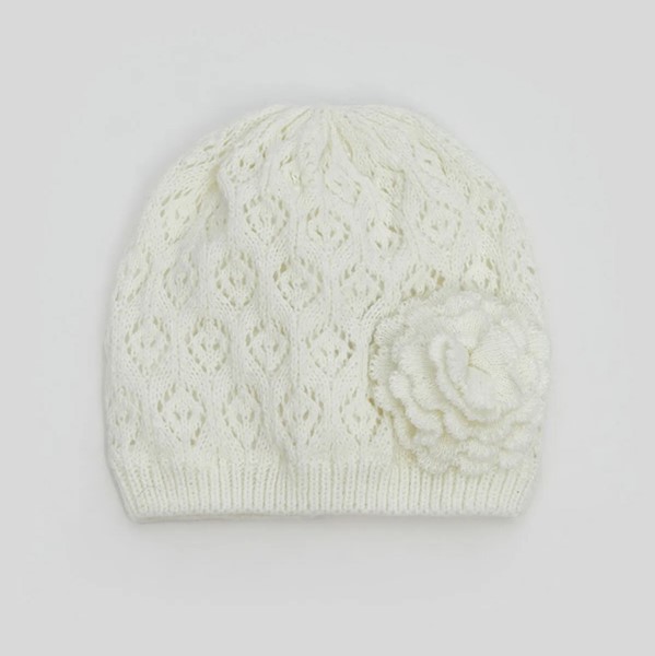 کلاه بافت تک گل لایه دار السی