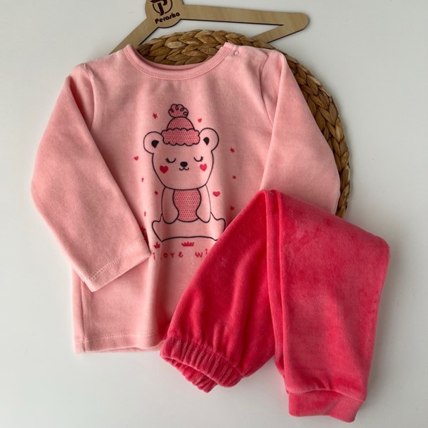 ست مخمل صورتی ال؛سی 