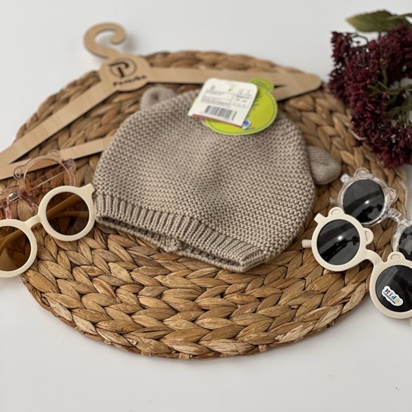 کلاه بافت السی رنگ نود